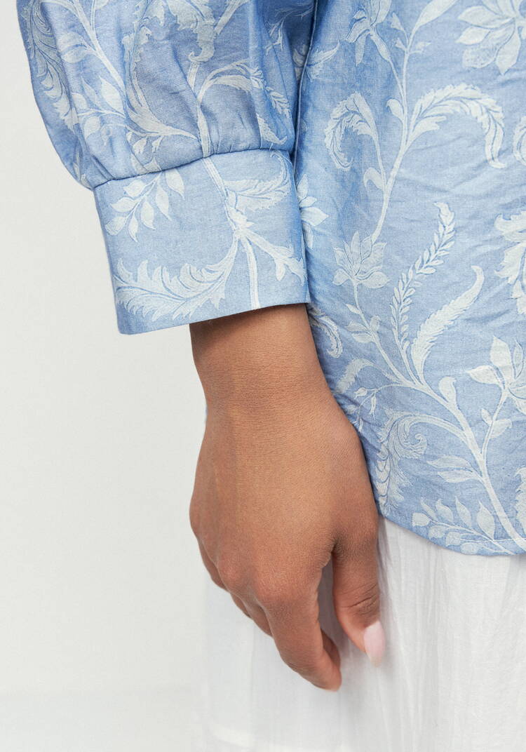 Блуза с цветочным принтом Эмилия шир.  750, рис. 6