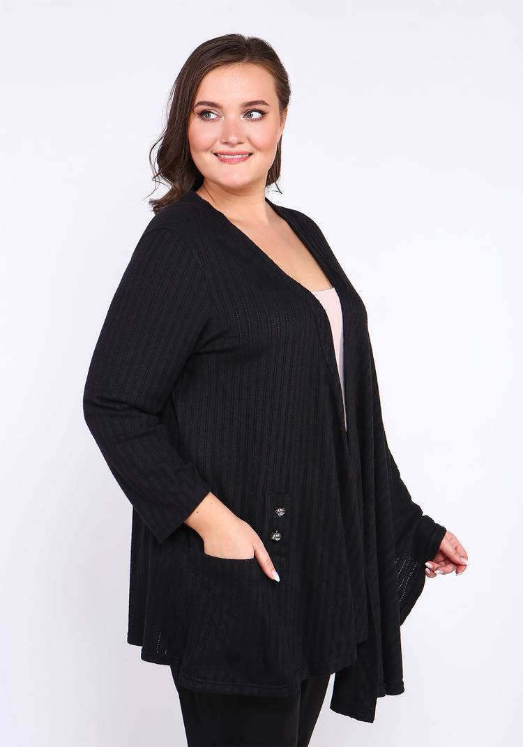 Кардиган асимметричного кроя с брошью шир.  750, рис. 5