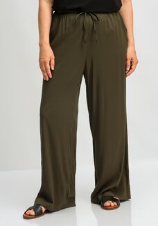 Брюки палаццо с резинкой на поясе