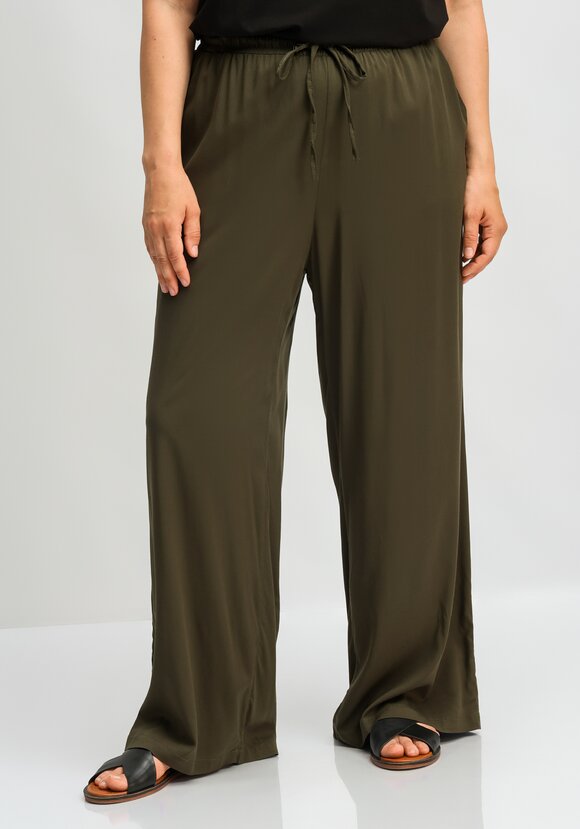 Брюки палаццо с резинкой на поясе шир.  580, рис. 17