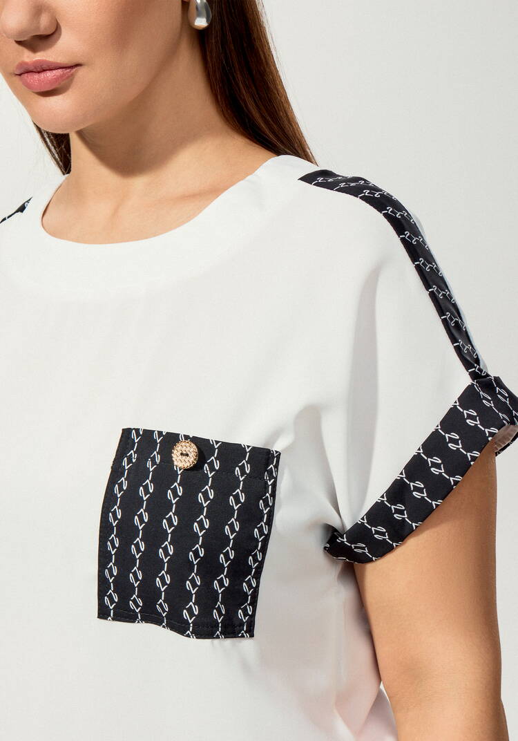 Блуза с боковым нагрудным карманом шир.  750, рис. 11