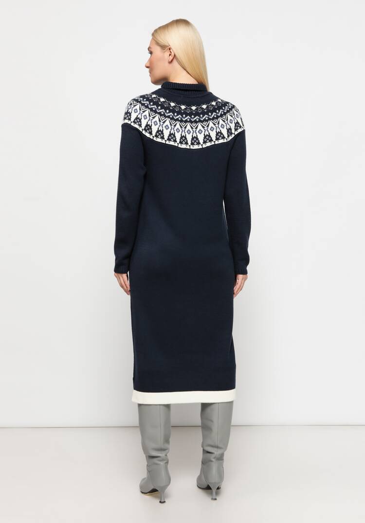 Платье вязаное со скандинавским рисунком шир.  750, рис. 18