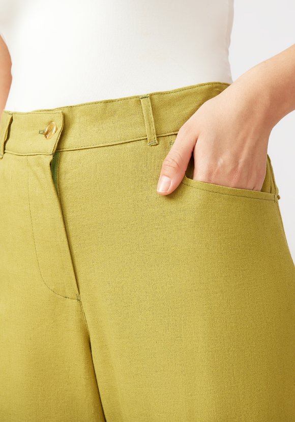 Брюки палаццо из льняной ткани шир.  580, рис. 16