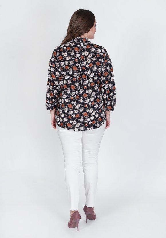 Блузка Цветочный ансамбль шир.  580, рис. 6