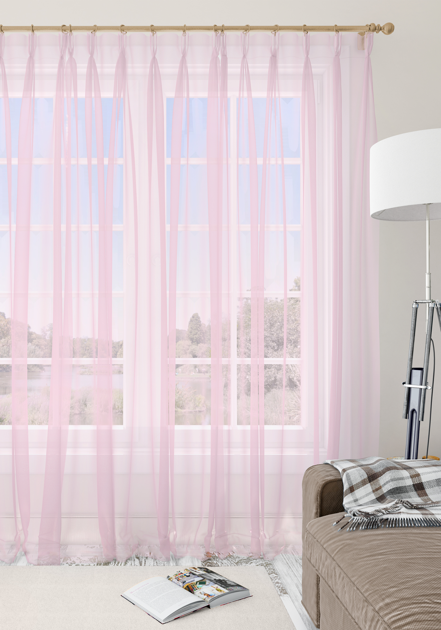 Тюль-вуаль однотонный