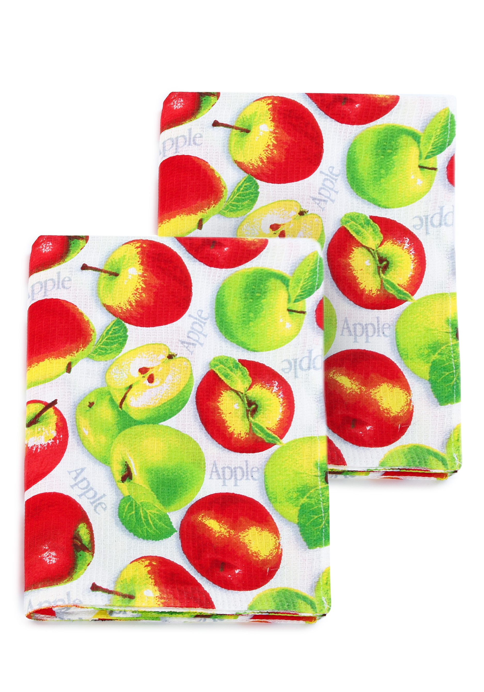 Полотенце вафельное "Яблочный сад", 2 шт. Гутен Морген, цвет мультиколор, размер 75*150