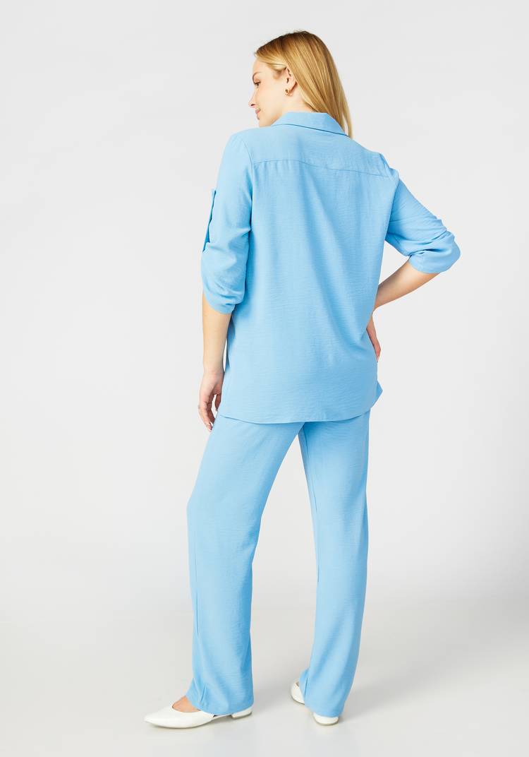 Костюм: блуза на пуговицах и брюки шир.  750, рис. 20