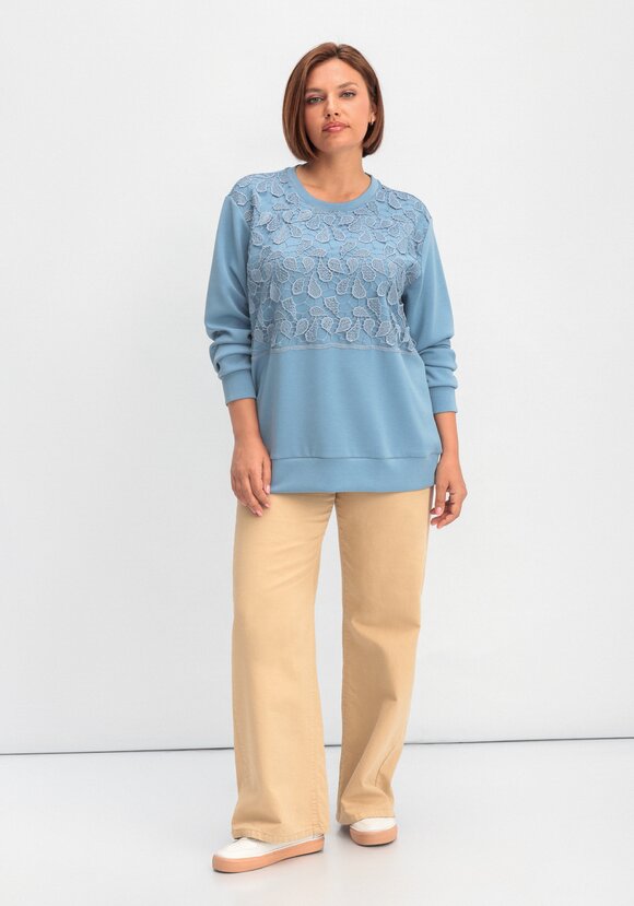 Свитшот с ажурным декором шир.  580, рис. 25