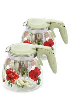 Заварочные стеклянные чайники, 2 шт.