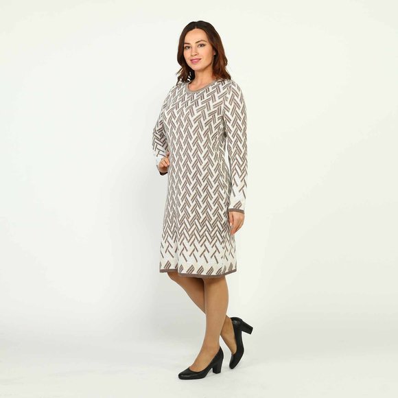 Платье вязаное с геометрическим рисунком шир.  580, рис. 3