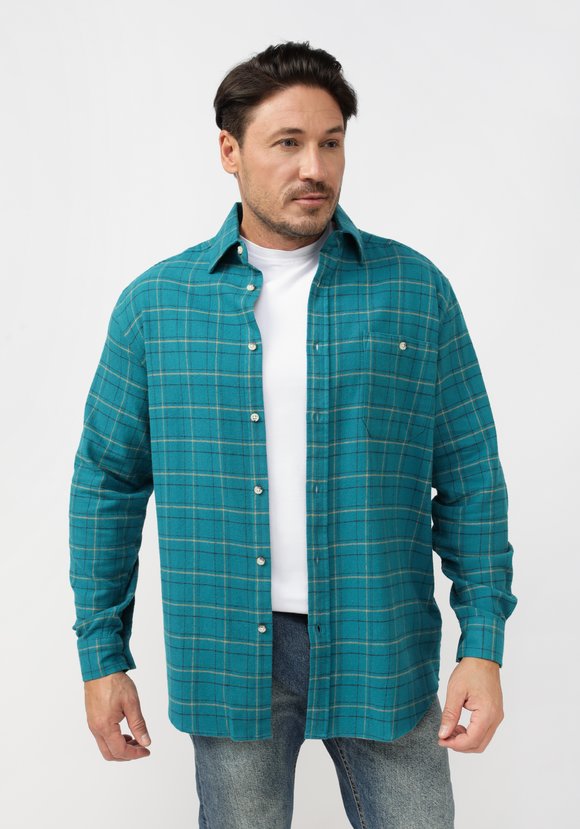 Фланелевая рубашка в клетку Готье шир.  580, рис. 1