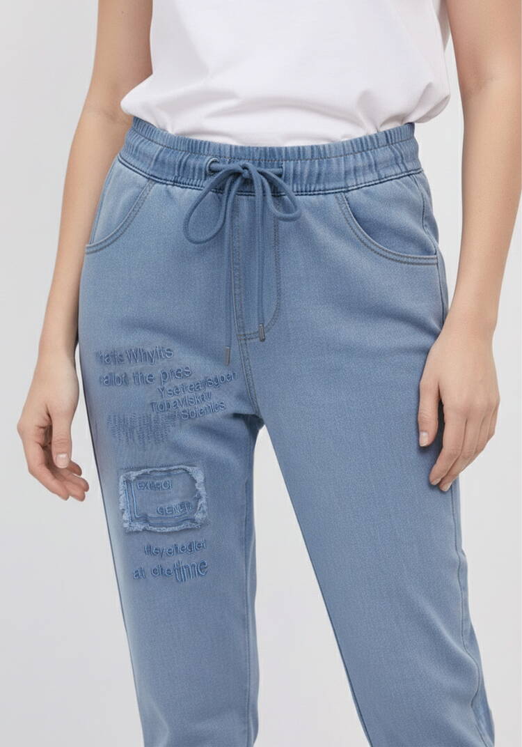 Джинсы с нашивкой шир.  750, рис. 5