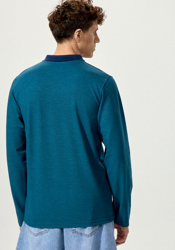 Джемпер-поло с вышивкой на груди шир.  580, рис. 3