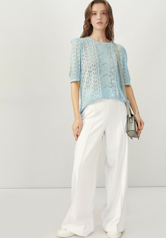 Джемпер с защипами на рукавах шир.  580, рис. 20