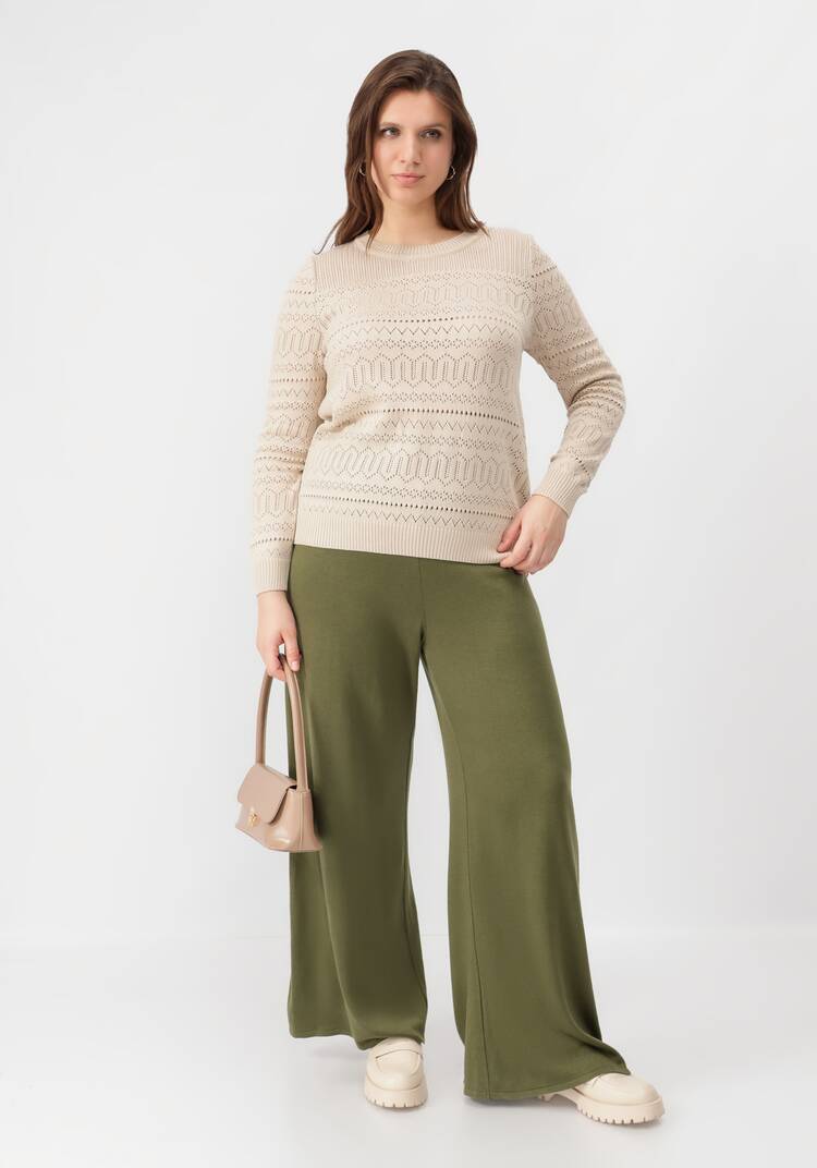 Джемпер с ажурным принтом шир.  750, рис. 7