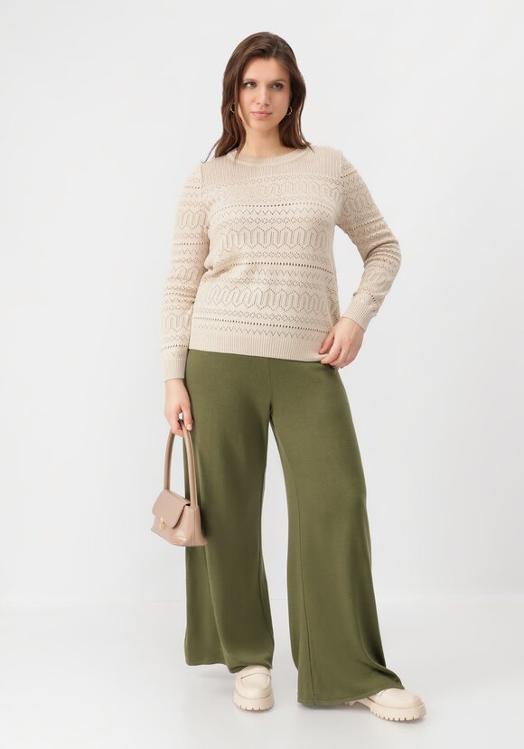 Джемпер с ажурным принтом шир.  580, рис. 7