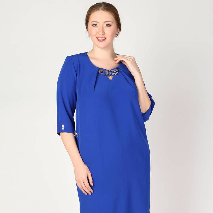 Платье-миди с карманами и украшением шир.  750, рис. 9