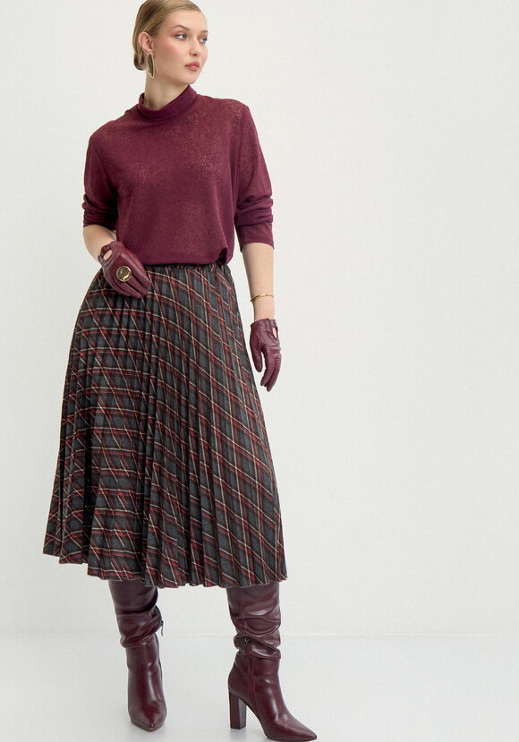 Юбка в клетку плиссированная шир.  580, рис. 1