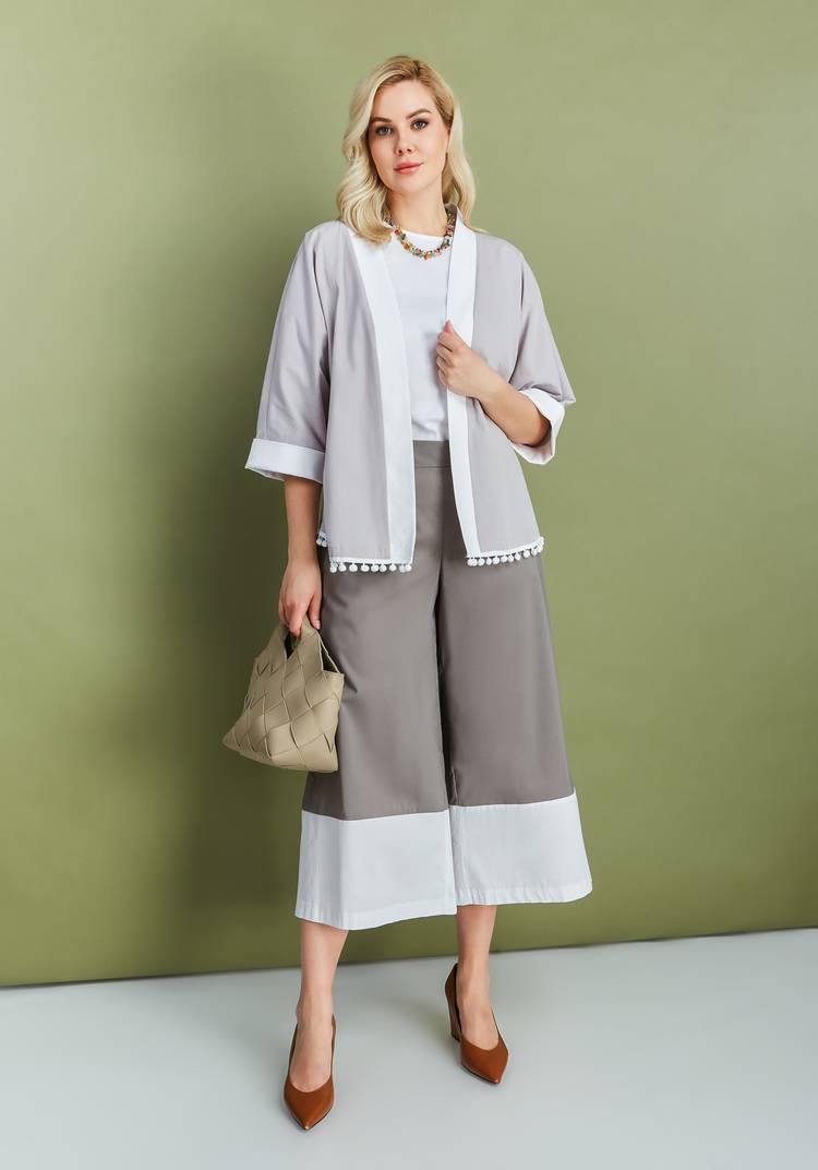 Кардиган летний с декоративной отделкой шир.  750, рис. 8