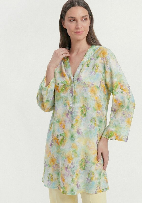 Блуза изо льна с капюшоном шир.  580, рис. 1