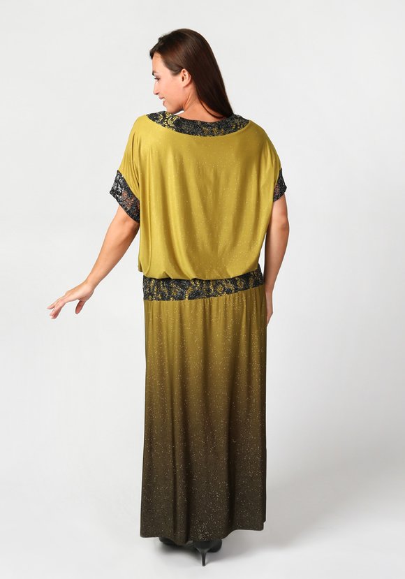 Платье с ажурной отделкой и блестками шир.  580, рис. 7