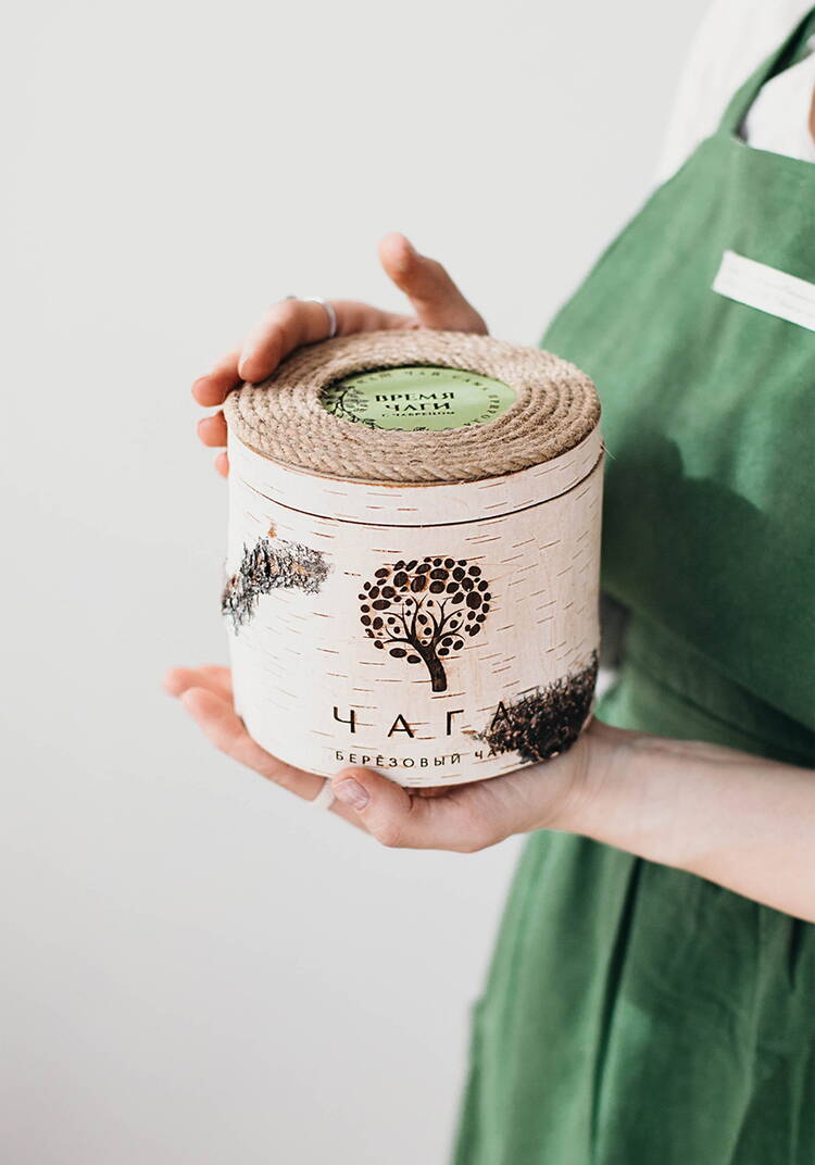 Чай из чаги с чабрецом в берёзовом бочонке шир.  750, рис. 1