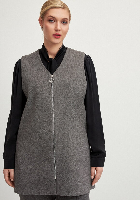 Жилет с боковыми пуговицами на молнии шир.  580, рис. 4