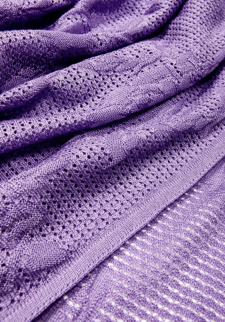 Палантин ажурный из натуральной шерсти шир.  750, рис. 7