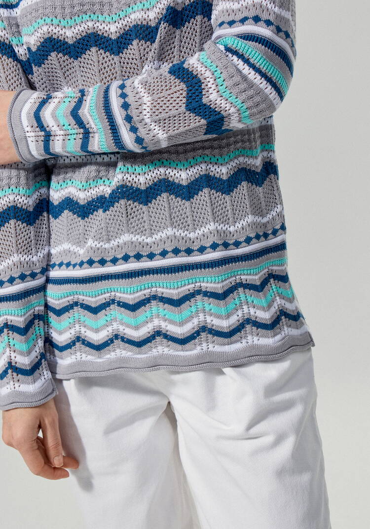 Джемпер с морским орнаментом шир.  750, рис. 12