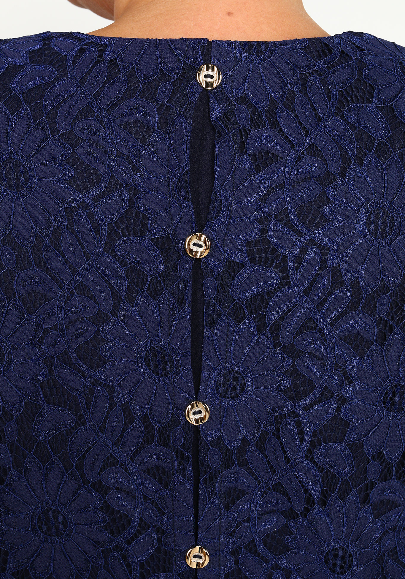 Платье с кружевной накидкой Bianka Modeno, размер 48, цвет синий - фото 9