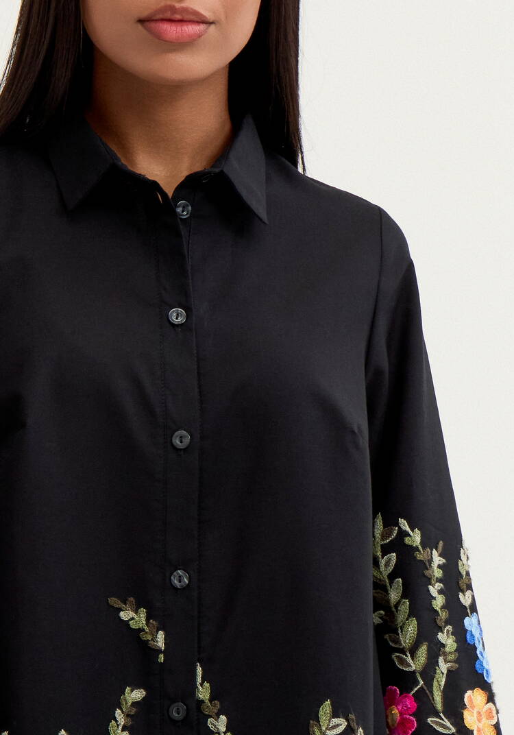 Рубашка с цветочной вышивкой шир.  750, рис. 6