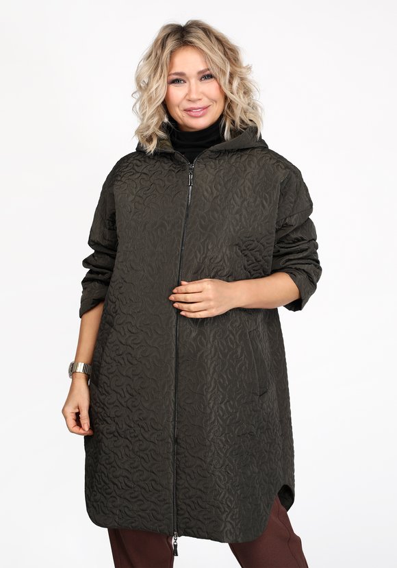 Пальто стеганое с застежкой-молнией шир.  580, рис. 21