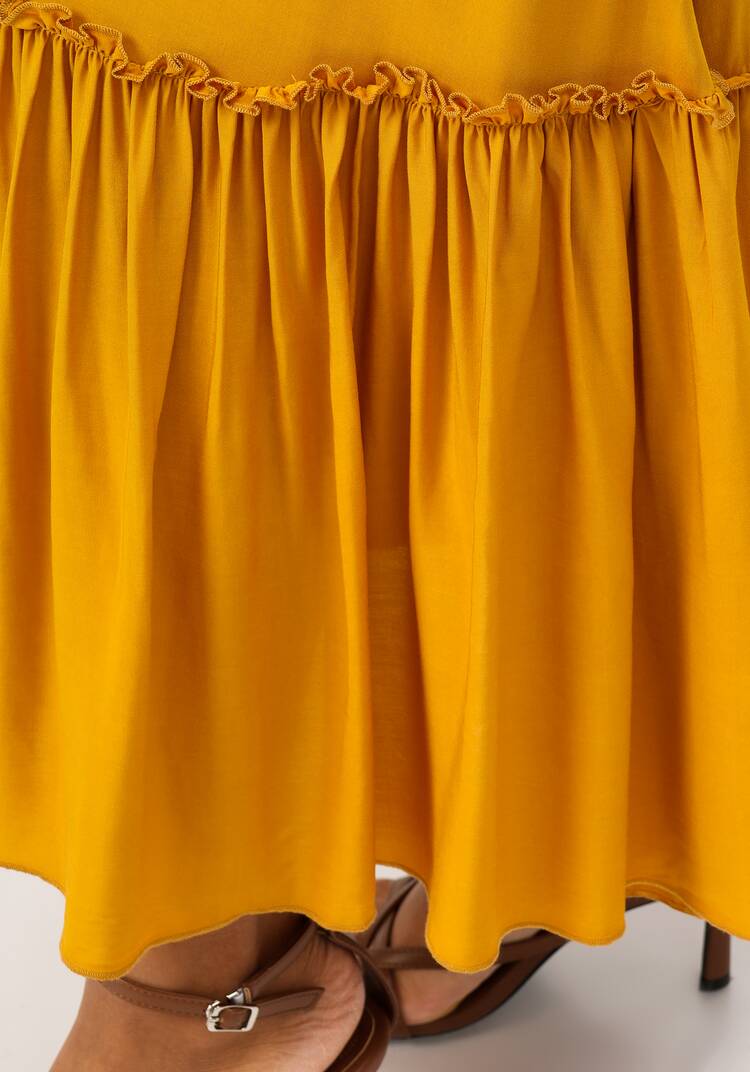 Юбка с воланом с резинкой на талии шир.  750, рис. 21