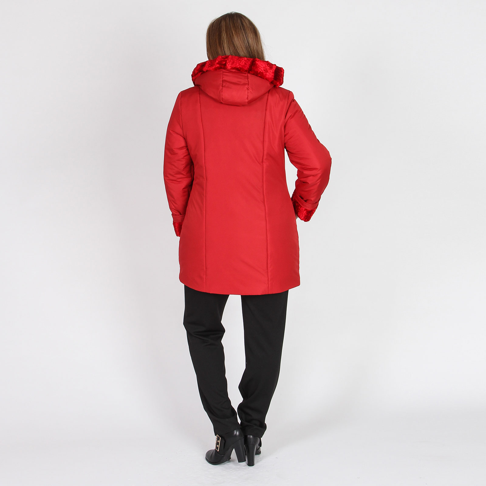 Куртка с декоративными вставками Mio Imperatrice, размер 60, цвет красный - фото 5