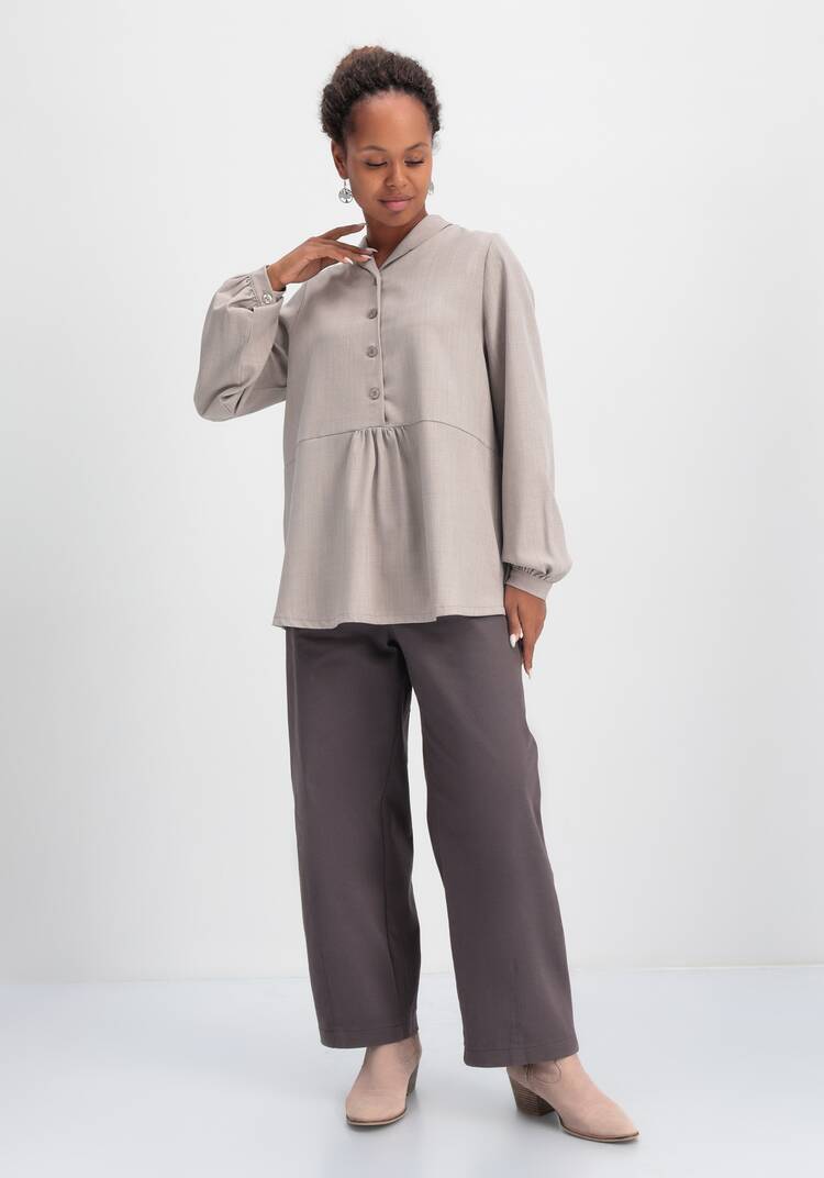 Блуза с шалевым воротом шир.  750, рис. 8