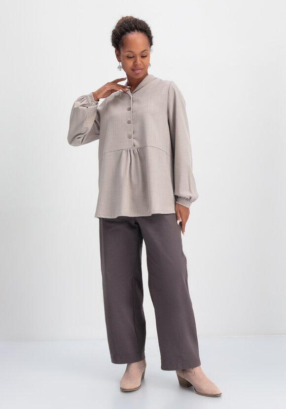 Блуза с шалевым воротом шир.  580, рис. 8