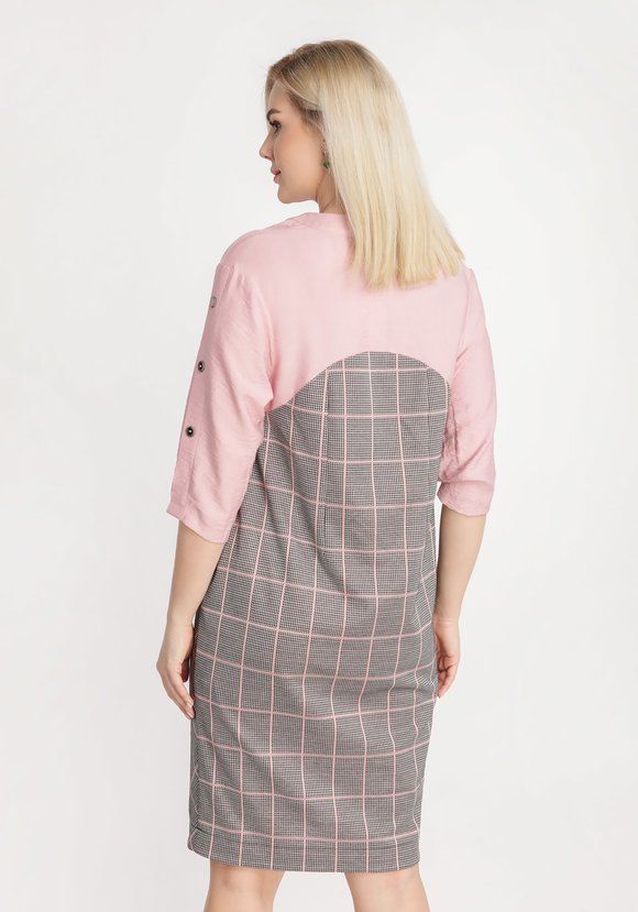 Платье комбинированное с декором шир.  580, рис. 3