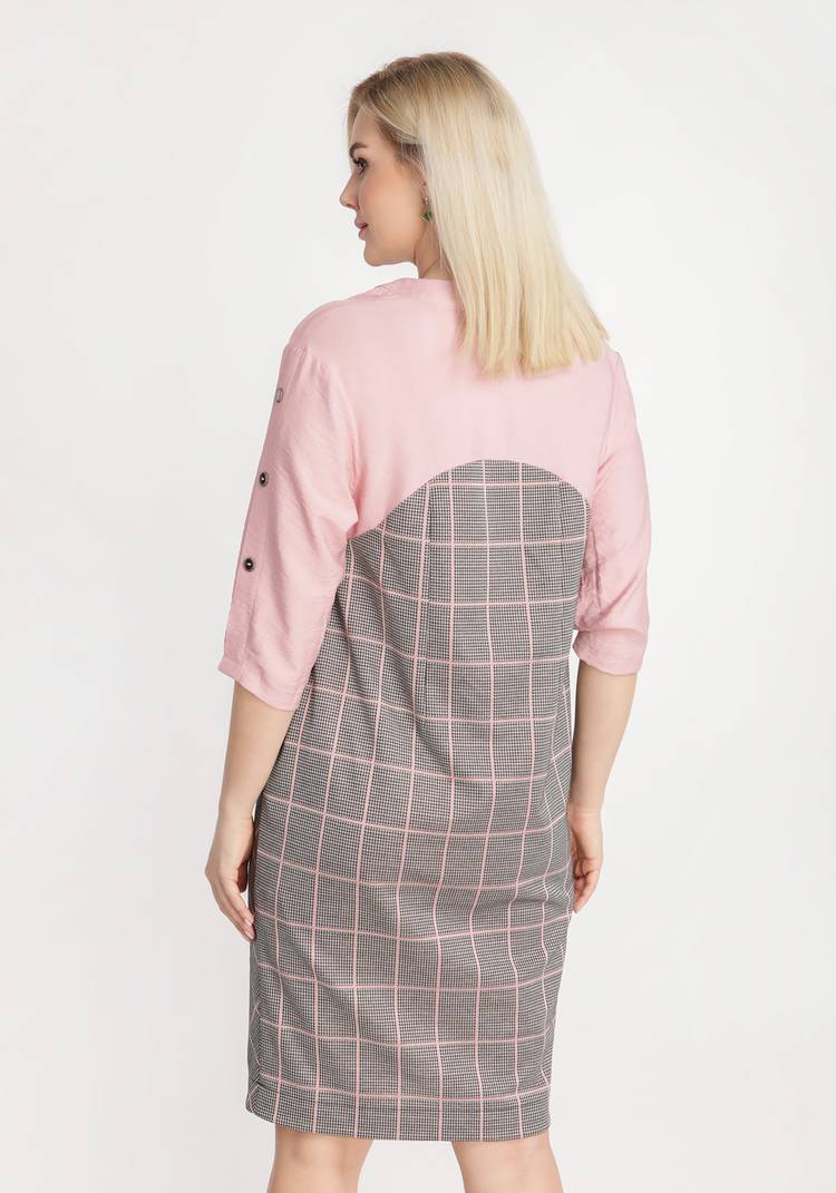 Платье комбинированное с декором шир.  750, рис. 3