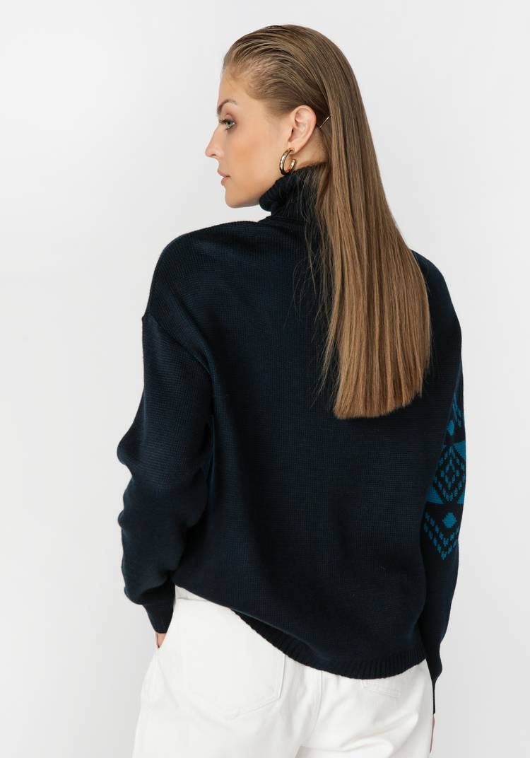 Джемпер с орнаментом по груди и рукаву шир.  750, рис. 13