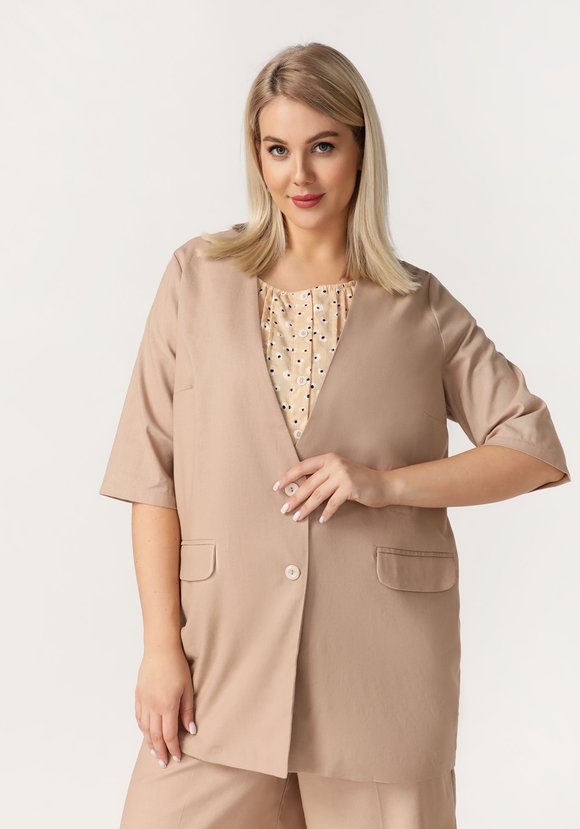 Жакет с карманами свободного кроя шир.  580, рис. 1