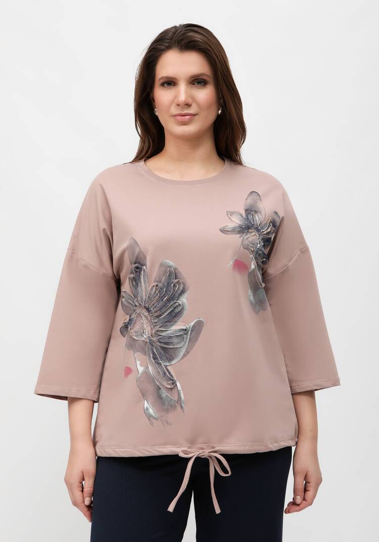 Блуза с принтом на кулиске шир.  750, рис. 10