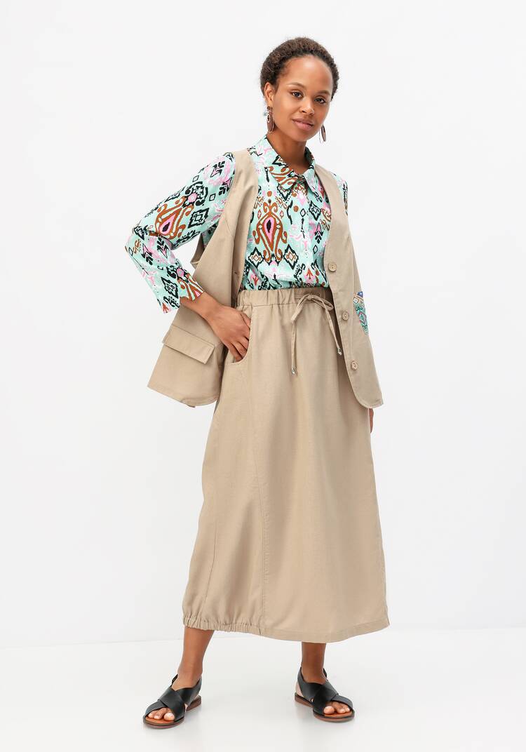 Юбка с эластичной лентой на талии и по низу шир.  750, рис. 10