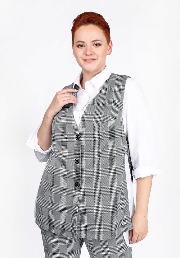 Жилет с регулировкой ширины в боковых швах шир.  580, рис. 2