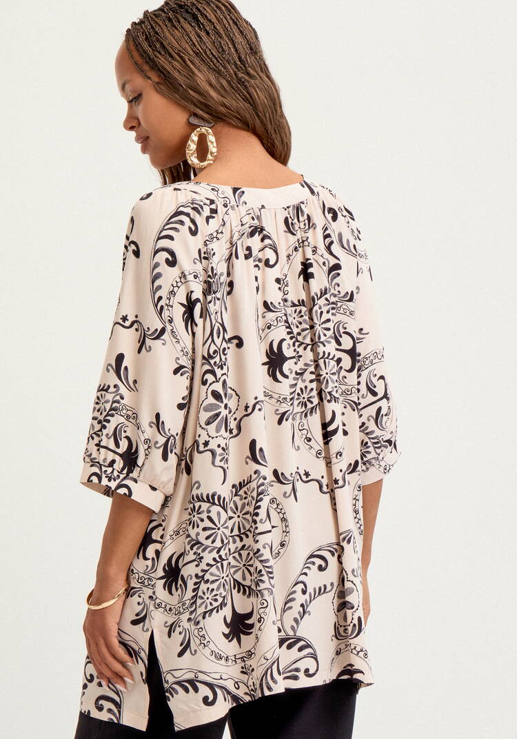 Туника с принтом свободного кроя шир.  750, рис. 11