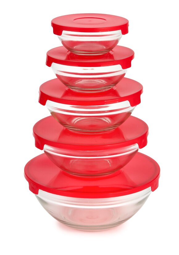 Набор стеклянных контейнеров с крышками 5 шт. шир.  580, рис. 1