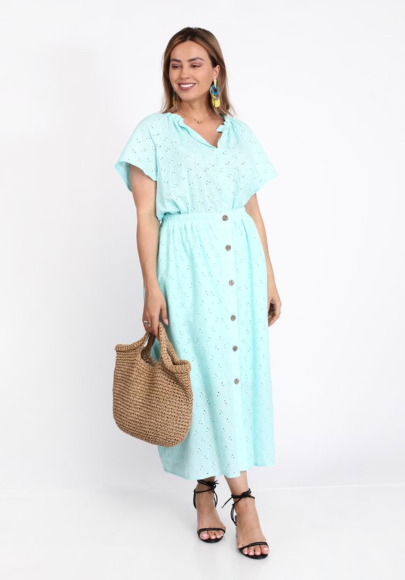 Блуза из шитья с коротким рукавом шир.  580, рис. 11