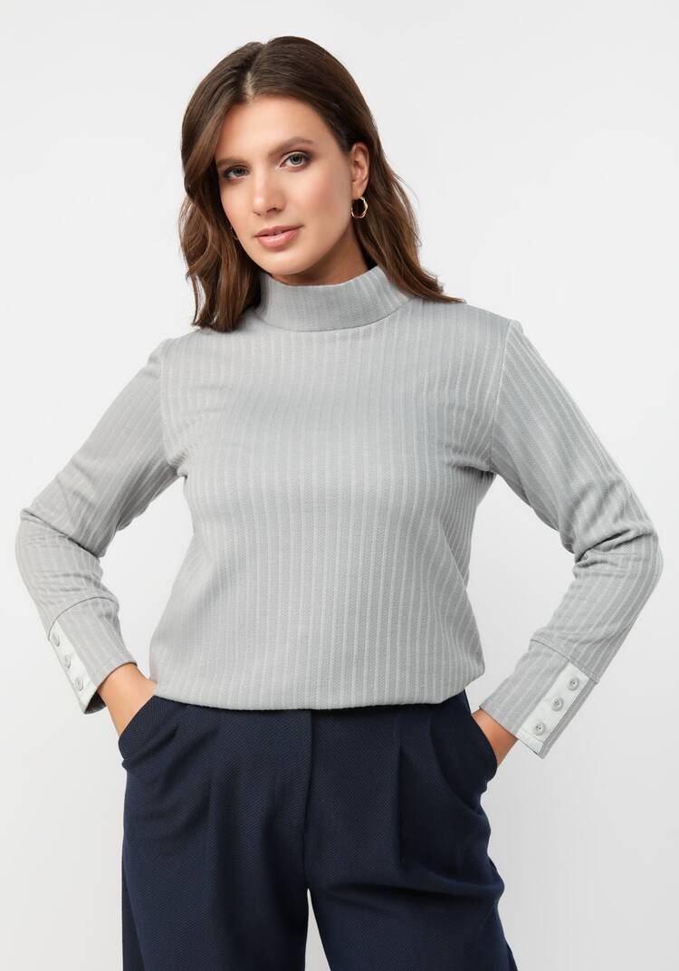 Водолазка с декором на рукавах шир.  750, рис. 18