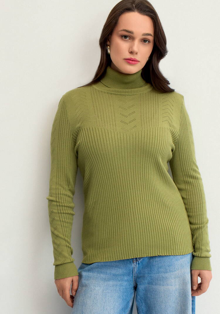 Водолазка из вискозы с узором шир.  750, рис. 40