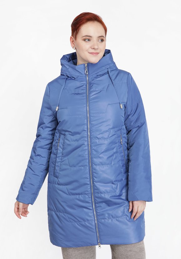 Куртка прямого кроя на молнии с капюшоном шир.  580, рис. 2