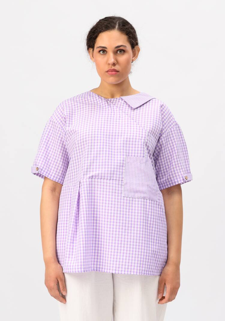 Блуза оригинального дизайна и свободного кроя шир.  750, рис. 12